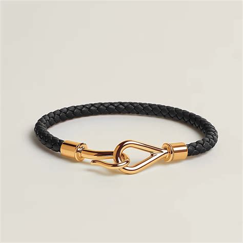 mens leather bracelet hermes|hermes jumbo h bracelet.